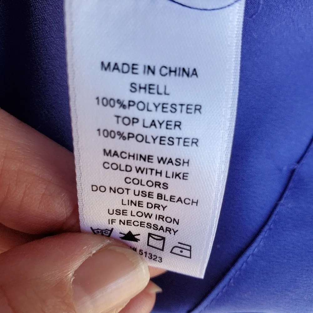 1 State Blue layered blouse S back detail - Picture 4 of 5